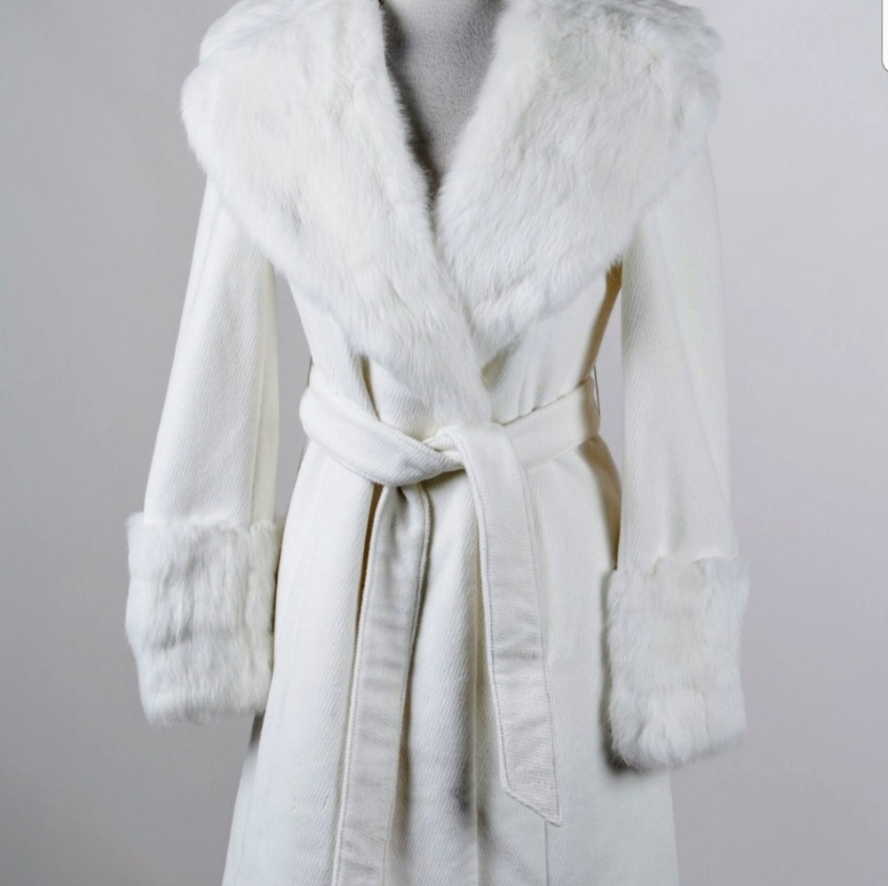 Brand new with tags real Rabbit Fur bebe coat